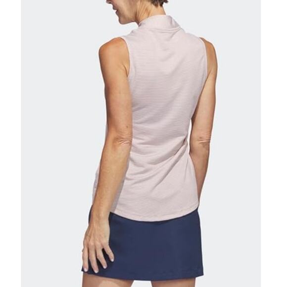 adidas Women's Wonder Taupe Two Color Ottoman Polo Shirt Size XL - Picture 2 of 7